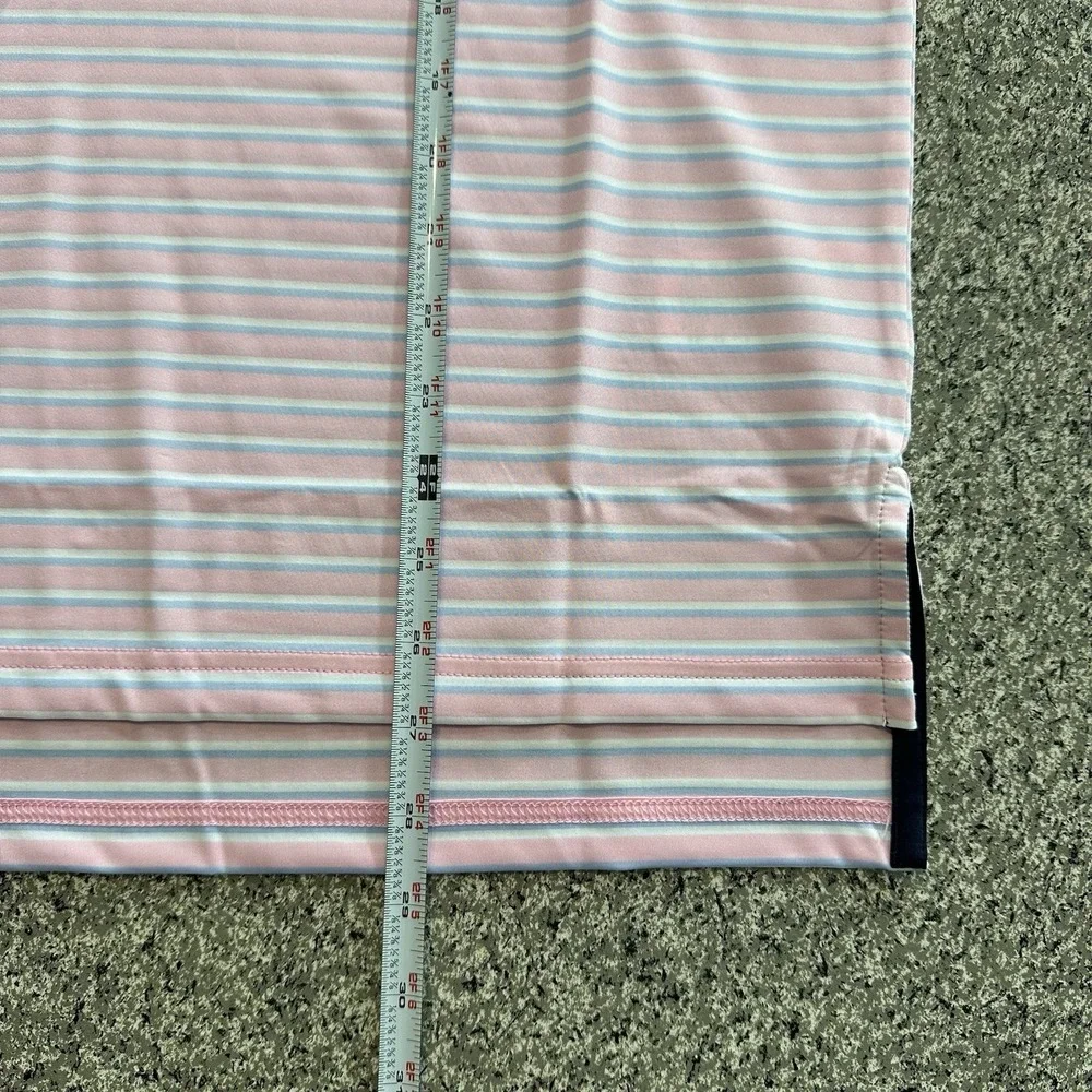 Ralph Lauren RLX Golf Polo Shirt Mens S Pink Striped Classic Fit Performance